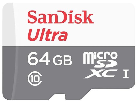 Карта памяти SanDisk Ultra 64Gb microSDXC 100MB/s Class 10 UHS-I (SDSQUNR-064G-GN3MN)